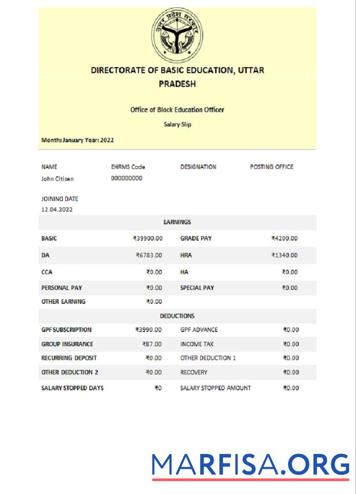 Printable India Directorate of Basic Education Uttar Pradesh educational company sample